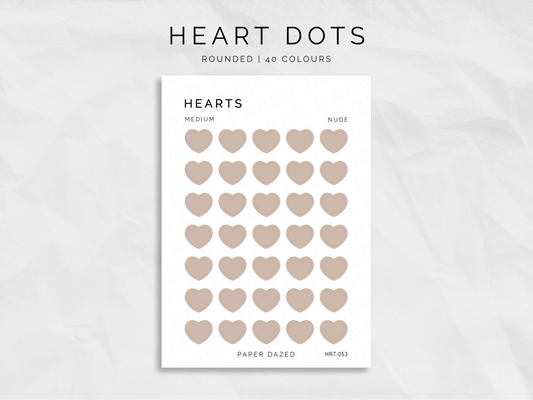 Medium Heart Dot Stickers