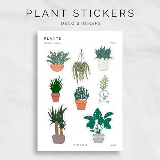 Indoor Pot Plant Deco Stickers