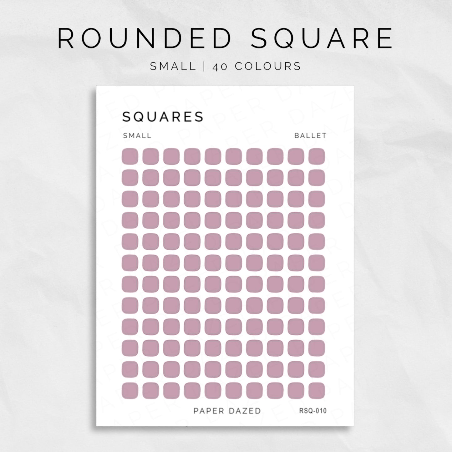 Small Rounded Square Dot Stickers