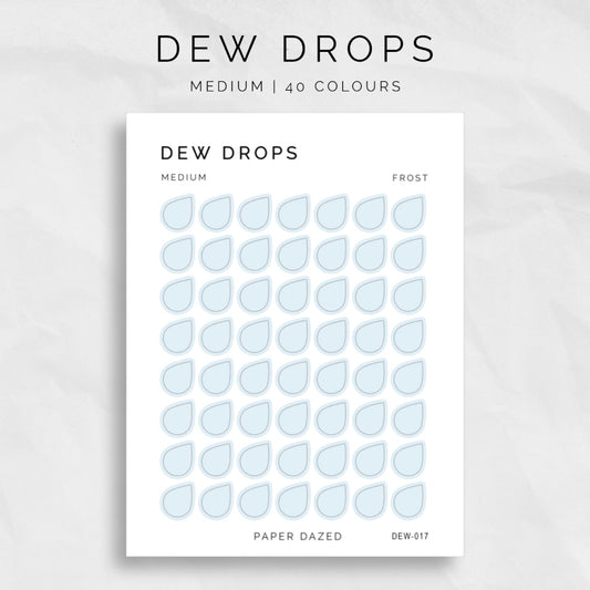 medium dew drop minimal stickers