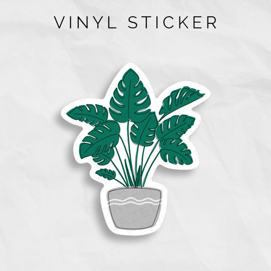 monsterra plant vinyl sticker