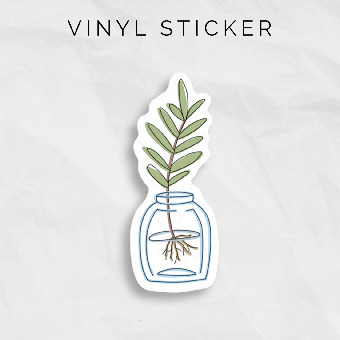 propagated plant vinyl sticker