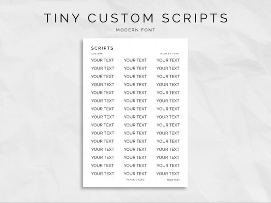 Small Custom Scripts - MODERN Font